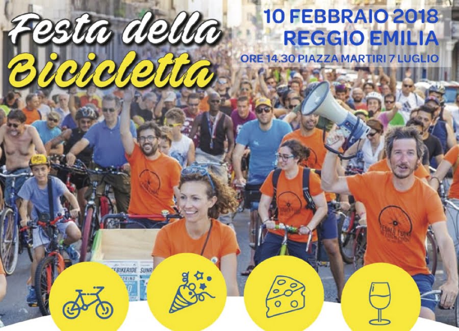 festa bicicletta Reggio Emilia 10 febbraio