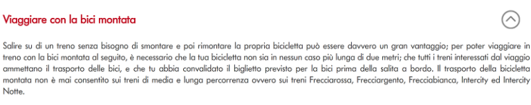 quanto costa il biglietto del treno per la bicicletta